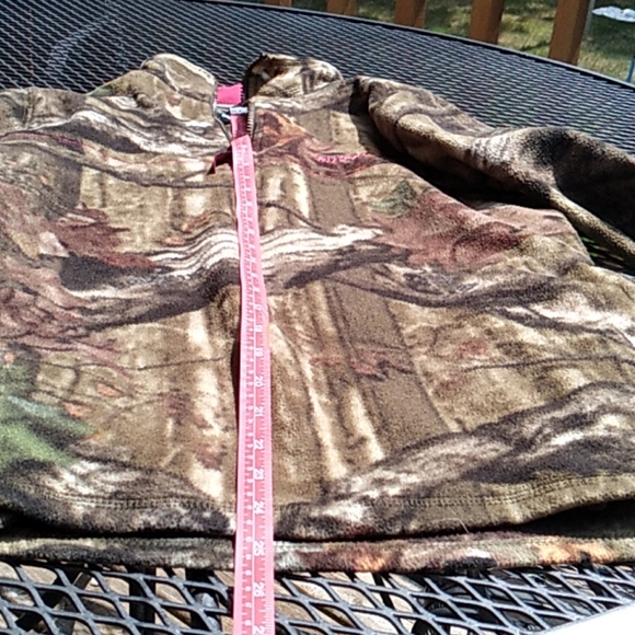 Women's Mossy Oak camo fleece pullover sz M 8-10 - Picture 6 of 10